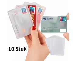 10x Kaarthouder ID Kaarthouder I ID-kaarthoesje I Pasjeshouder I Creditcard beschermhoesje I Pasjes Bescherming I Transparant