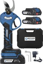 NovarGarden® Elektrische Snoeischaar NG2 - 2x Accu - Elektrisch - Takkenschaar - Op Batterij - 30mm - Telescopisch