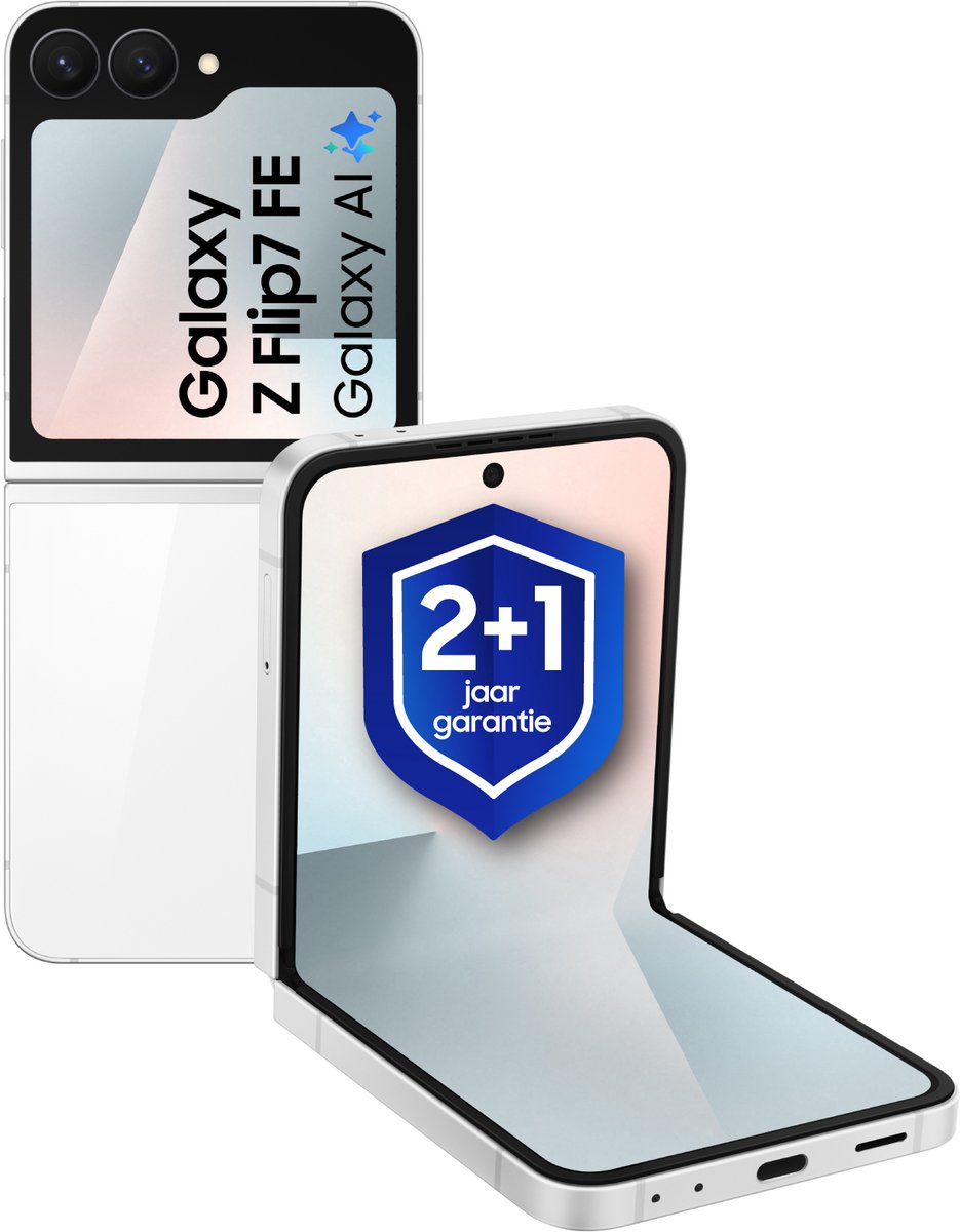 Samsung Galaxy Z Flip7 FE 5G - 128GB - White + 1 Jaar extra garantie op Prijzenvolger.com