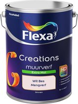 Flexa Creations Muurverf - Extra Mat - Mengkleuren Collectie - Wit Bes  - 5 liter