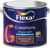 Flexa Creations - Muurverf Zijde Mat - Mengkleuren Collectie - Bordeaux Leaf - 2,5 Liter