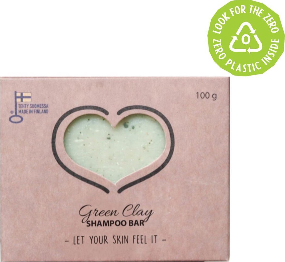 Catteco - Shampoo bar Green Clay - Shampoo vet haar- Plasticvrij - Duurzaam -Vegan - 100g