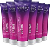 Bol.com Andrélon Pink Happy Curls Crème - 6 x 125 ml - Voordeelverpakking aanbieding