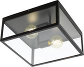 EGLO Charterhouse Plafondlamp - E27 - 36 cm - Glas - Zwart
