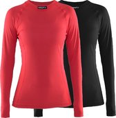 Craft Active 2-Pack Tops Dames Thermoshirt - Black/Beam - XL