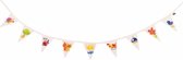 3x stuks Inkleurbare vlaggenlijnen van katoen - kinder verjaardag activiteiten/ideeen