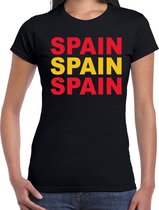 Spain / Spanje fan t-shirt zwart voor dames 2XL