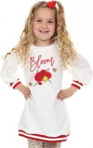 Monnalisa Sweaterdress White Bloom Red