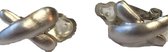 Petra's Sieradenwereld - Clipoorbel kruisje zilverkleurig (140)