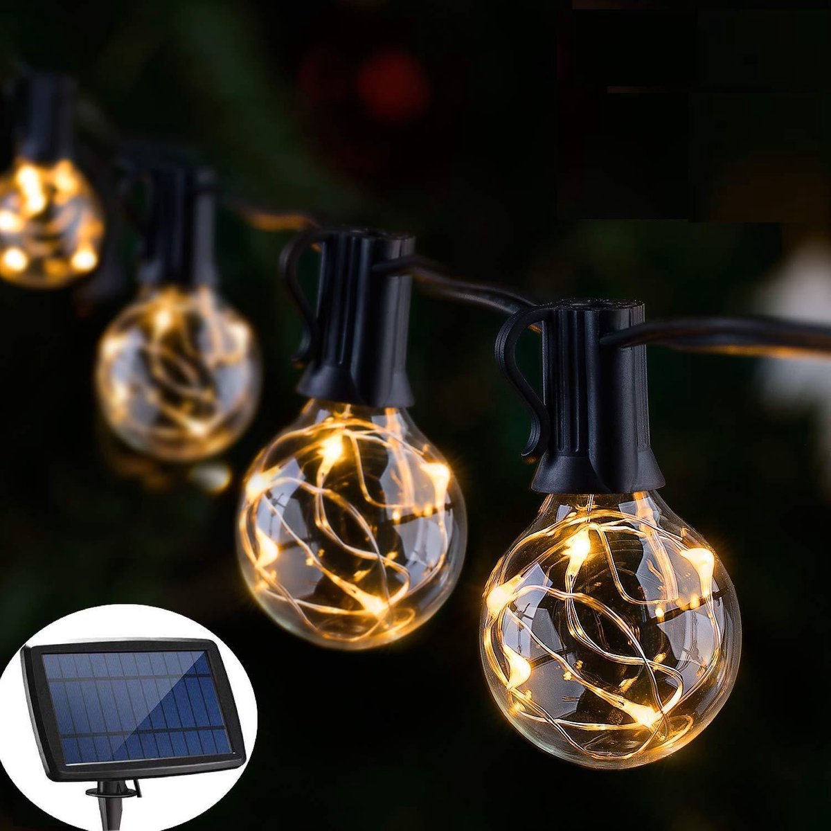 J-Pro Tuinverlichting op zonne-energie - 25 Solar Copper LED 8,5m lichtsnoer lichtslinger