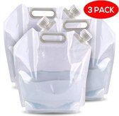 3 bidons/sacs pour eau portables pliables de 5 litres - Parfait pour le camping, la randonnée, l'escalade et les voyages en plein air.
