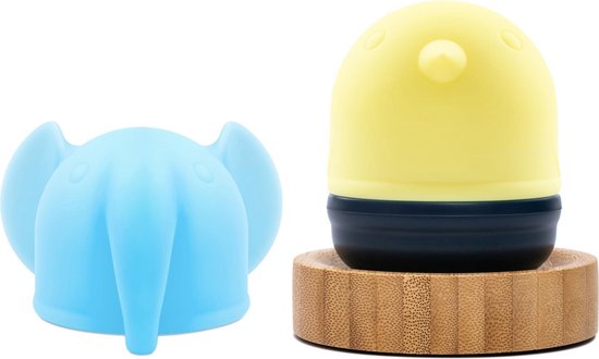 Yumi Yay Nachtlampje - Nachtlampje - Nachtlampje kinderen - Nachtlampje baby - Nachtlampjes Olifantje Otti + Vogeltje Finn van Yumi Yay — afbeelding 2
