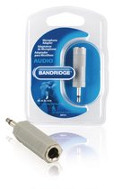 Bandridge - Bandridge BAP335 Mono Audio Adapter 3.5 Mm Male - 6.35 Mm Female Grijs - 30 Dagen Niet Goed Geld Terug