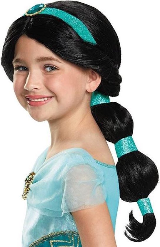 licht gevangenis uitlaat Pruik voor bij jurk Jasmine Arabische prinsessen kostuum verkleedkleding |  bol.com