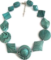 Petra's Sieradenwereld - Ketting turquoise onregelmatig (763)
