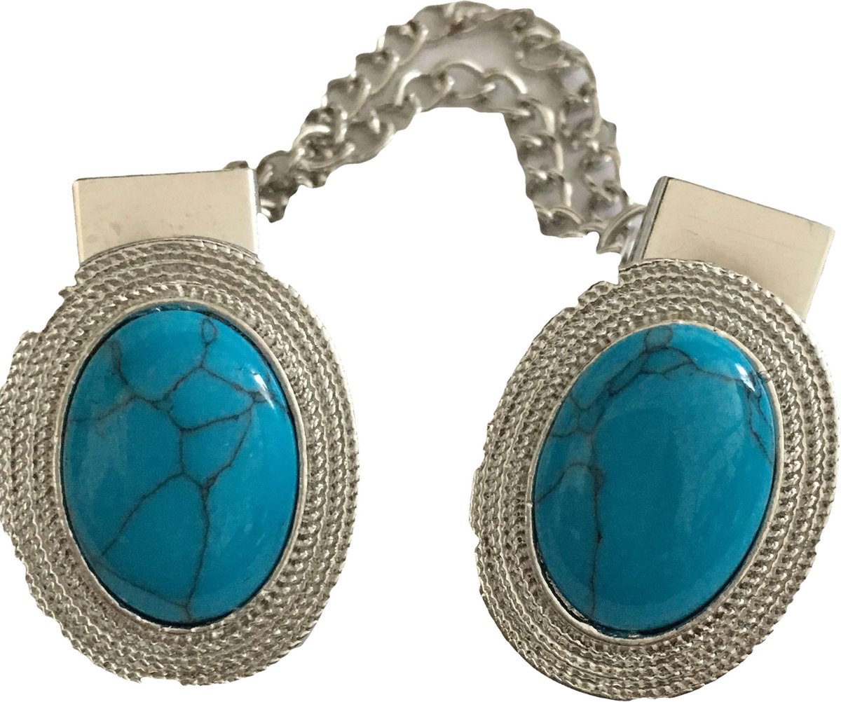 Petra's Sieradenwereld - Vestclip natuursteen turquoise bohemian (18)