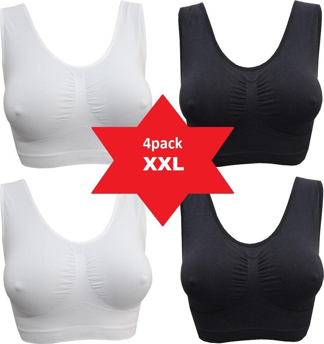 magic bra 4pack maat XXL/XXXL