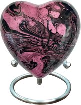 Mini urn hart Purple swirl urn voor as - 2147