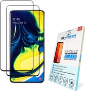 BE-SCHERM Samsung Galaxy A80 Screenprotector Glas (2x) - Tempered Glass - Case Friendly