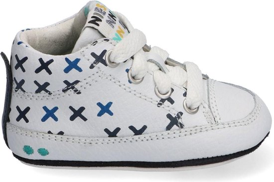 BunniesJR Zukke Zacht Jongens Veterschoenen - Maat 19 - Wit - Veterschoenen  - Baby | bol.com