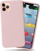 Siliconen telefoonhoesje geschikt voor Apple iPhone 11 Pro Max Hoesje Roze
