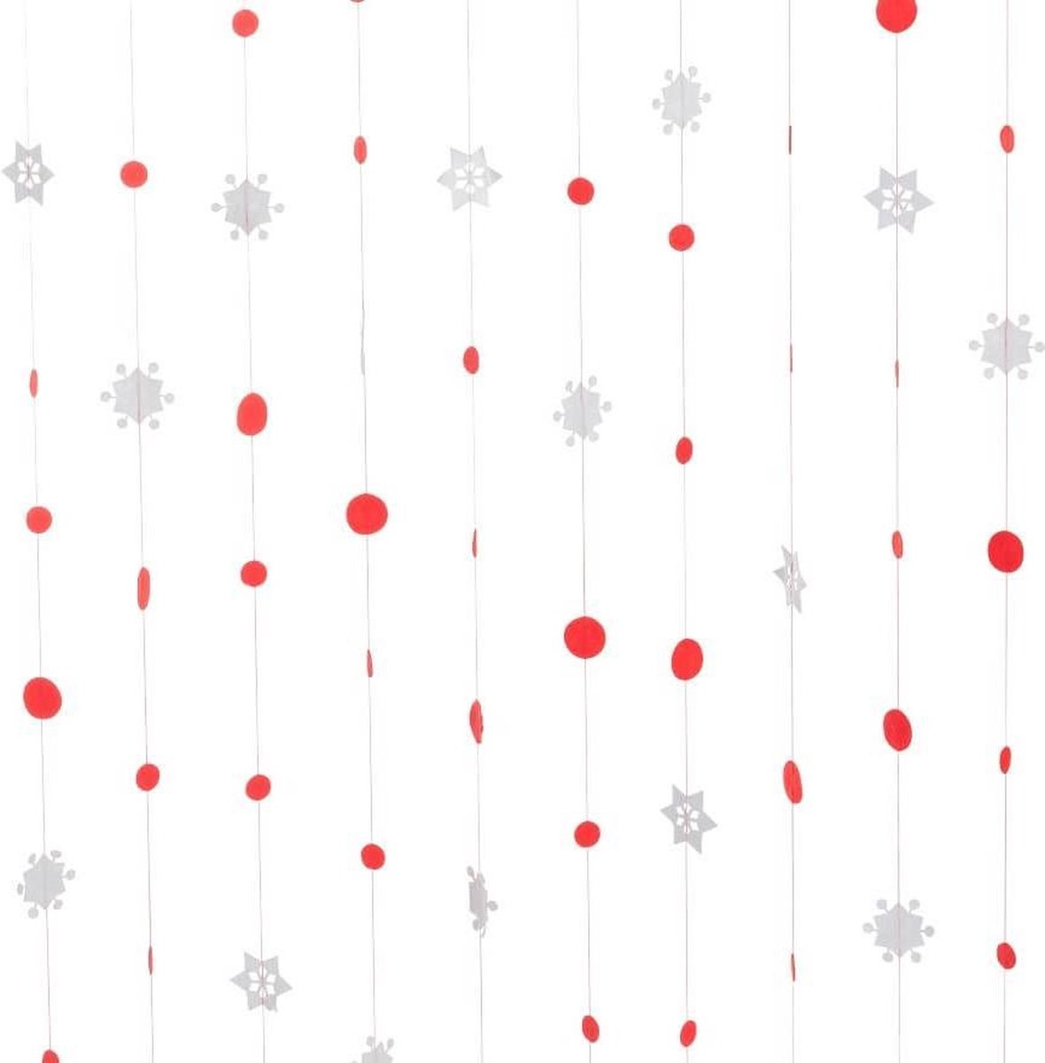 2LIF Snowfall Rood Draadgordijn deur - 90 x 250 cm