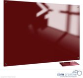 Whiteboard Glas Ruby Red Magnetic 90x120 cm | sam creative whiteboard | Red Magnetic whiteboard | Glassboard Magnetic