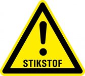 Gevaar voor stikstof sticker 50 mm - 10 stuks per kaart