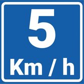 Adviessnelheid 5 km sticker, A4 200 x 200 mm