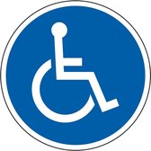 Gebodssticker 'Internationaal teken voor rolstoelgebruikers', 50 mm, 1