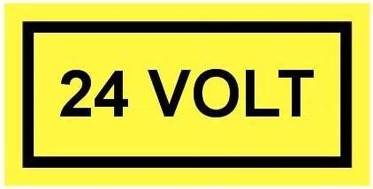 24 volt sticker 100 x 50 mm