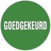 Goedgekeurd controlesticker, op vel 20 mm - 36 per kaart