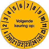 Volgende keuring op sticker 21-26, 25 meter op rol Lichtpaars 20 mm - 1150 per rol