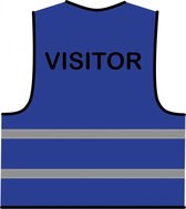 Visitor hesje blauw - polyester - one size maat - reflecterend