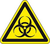 Biologisch gevaar sticker - ISO 7010 - W009 200 mm