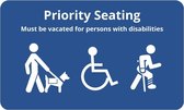Priority seating sticker 100 x 60 cm