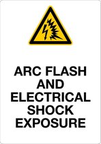 Sticker 'Universal: Arc flash and electrical shock exposure', 297 x 210 mm (A4)