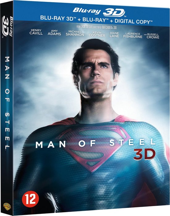 Man of Steel 3D Blu-ray (Blu-ray 3D + Blu-ray + DVD)