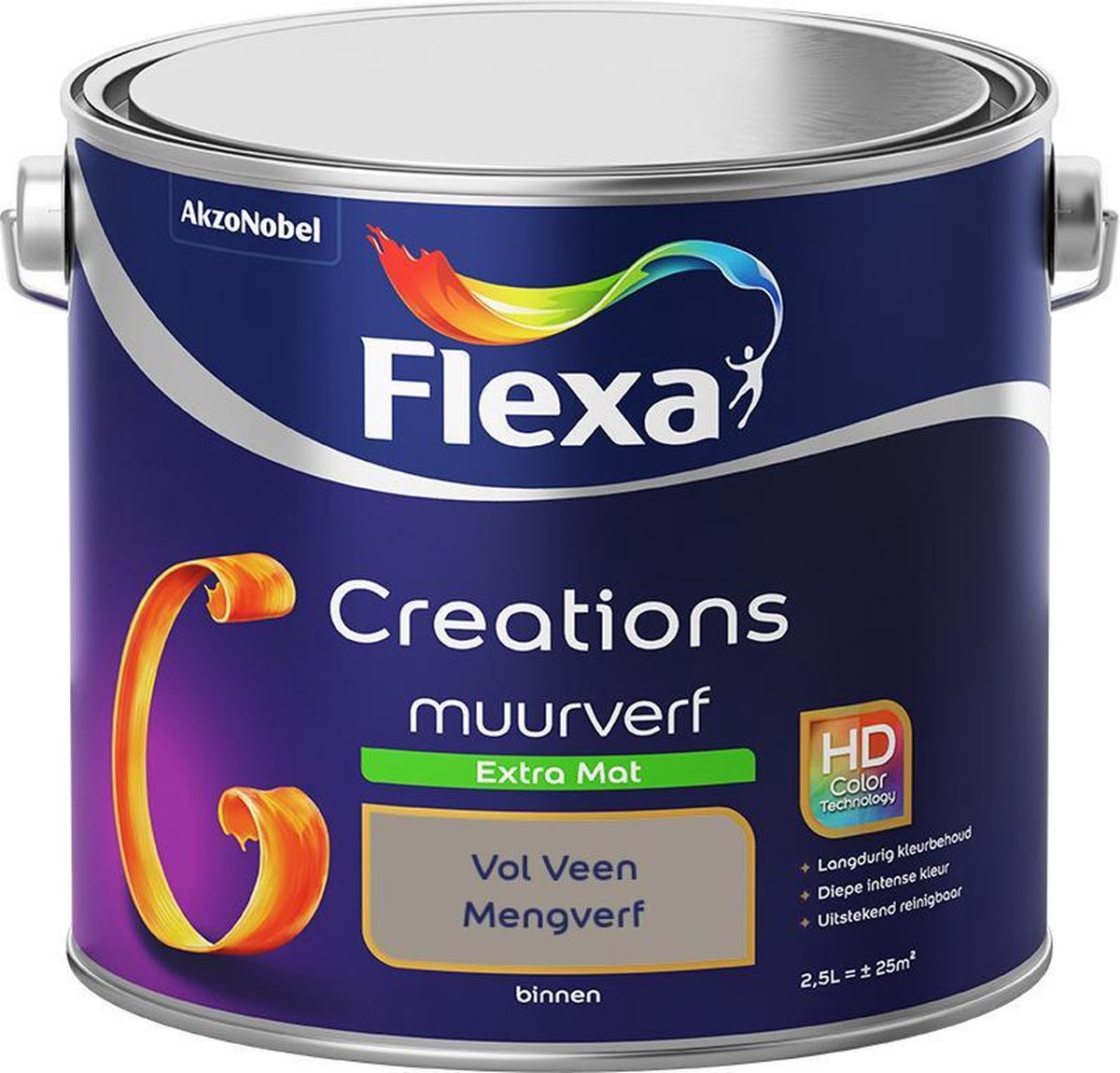Flexa Creations Muurverf - Extra Mat - Mengkleuren Collectie - Vol Veen - 2,5 liter