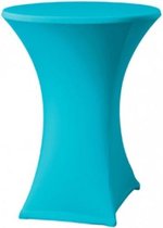statafelrok stretch D2 - Ø 80-85cm - incl. topcover - turquoise