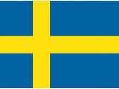 10x Binnen en buiten stickers Zweden 10 cm - Zweedse vlag stickers - Supporter feestartikelen - Landen decoratie en versieringen