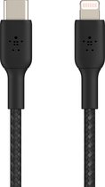 Câble Lightning vers USB-C pour iPhone tressé Belkin - 1 m - Noir