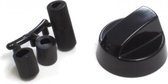 Knop draaiknop zwart voor 5/6/8 mm as geschikt voor diverse toepassingen Universeel 10521 v