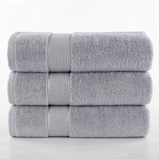 Niet verwacht Ingenieurs slang Handdoeken Grijs Zilver Luxe 70x140 - 3 Stuks - Hotel Kwaliteit - 550 g.  per m2 -... | bol.com