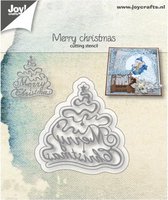 Joy!Crafts snijstencil kerstboom "Merry Christmas"
