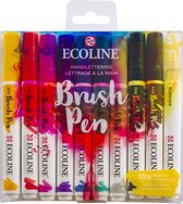 Talens Ecoline Brush Pen - 10 stuks - Handlettering