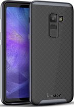 iPaky Back cover voor Samsung Galaxy A8 Plus - Zwart - TPU Case - Siliconen Hoesje