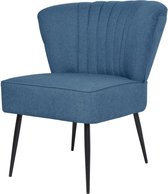 Cocktailstoel stof blauw