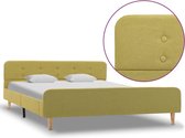 Bedframe stof groen 140x200 cm