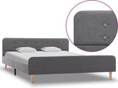 Bedframe stof lichtgrijs 160x200 cm